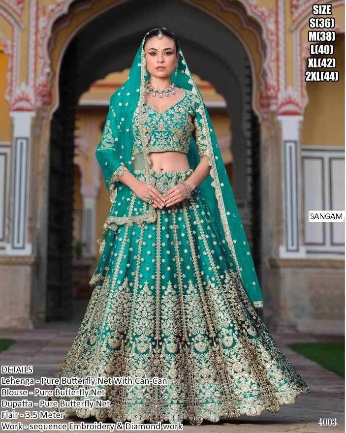 Butterfly Net Designer Lehenga Choli for Elegant Events - MYLUXURY LANE ENTERPRISE